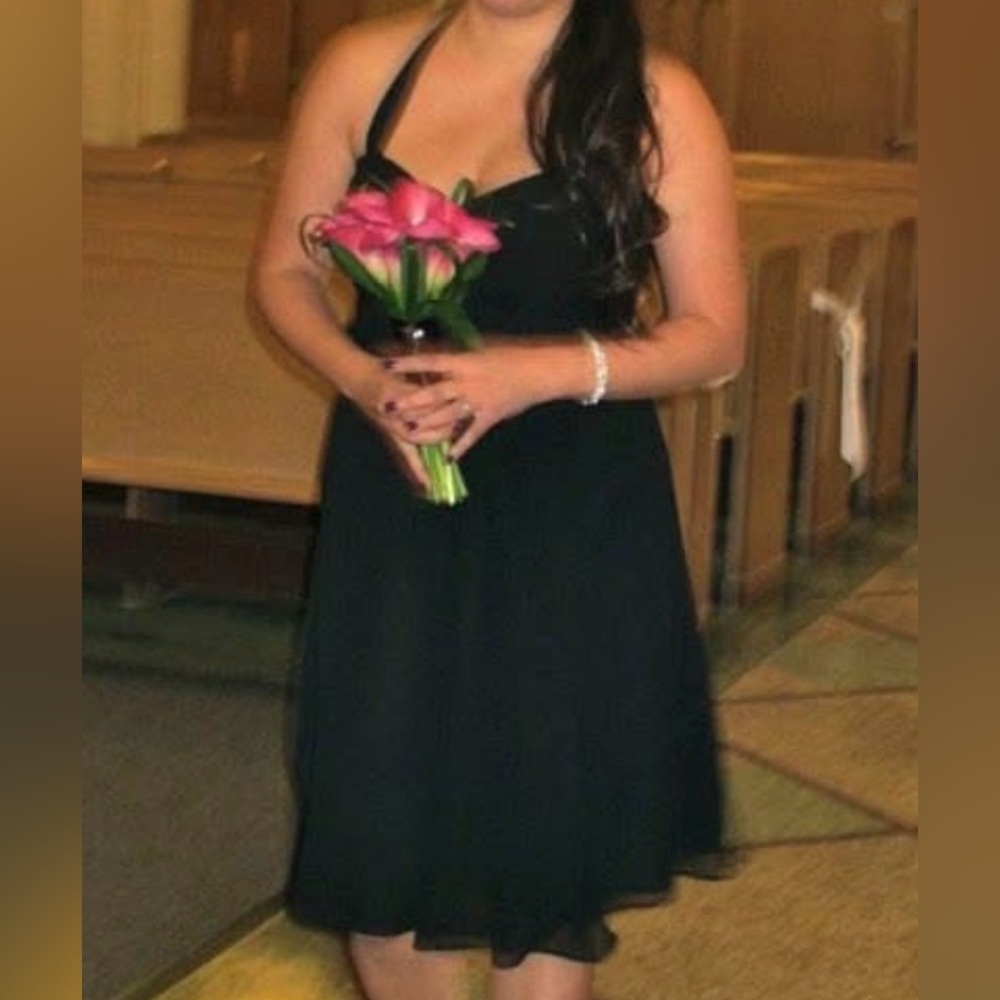 Bill Levkoff black bridesmaid dress. Excellent condition, used once. - Picture 2 of 10
